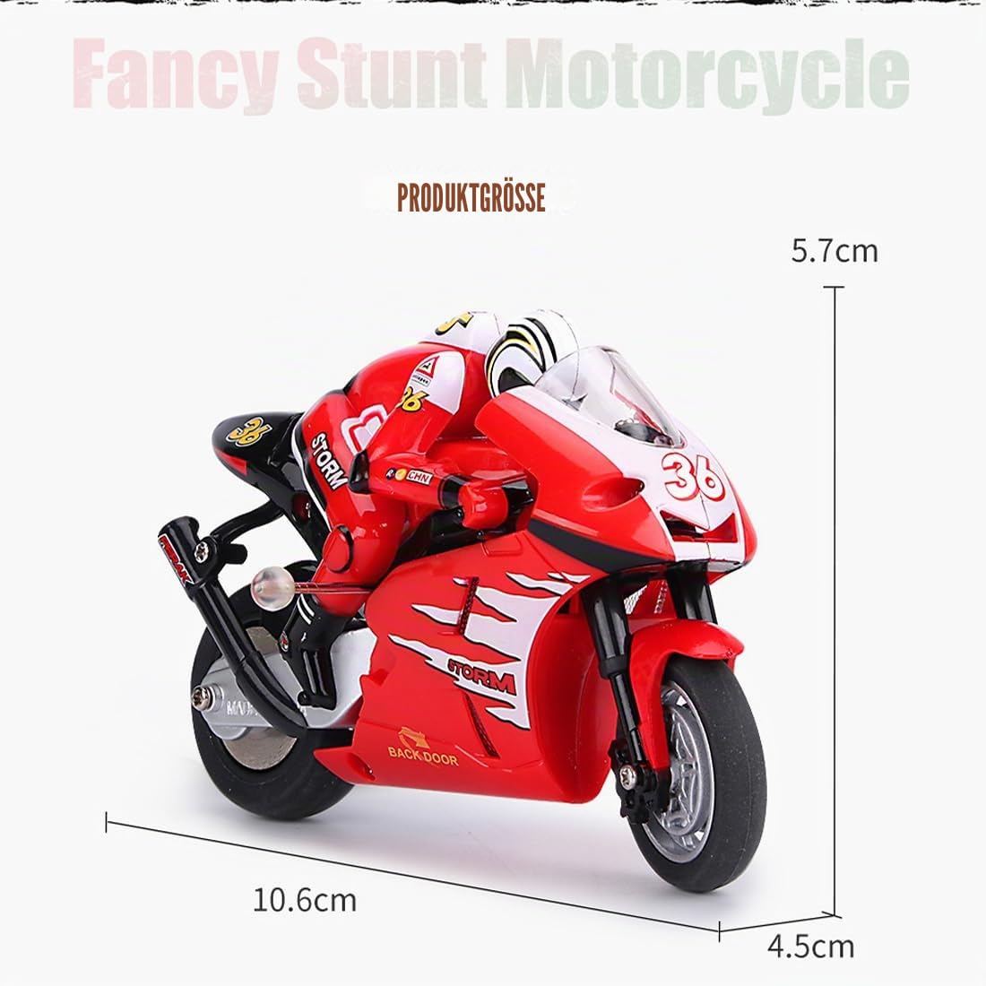 NULA 1/12 Mini RC Motorrad für Erwachsene, 2,4G Vollproportionales Drift-Bike mit Gyro, Hochgeschwindigkeits-RC Motorrad-Rennfahrzeugmodell, Geschenk für Hobby Einsteiger