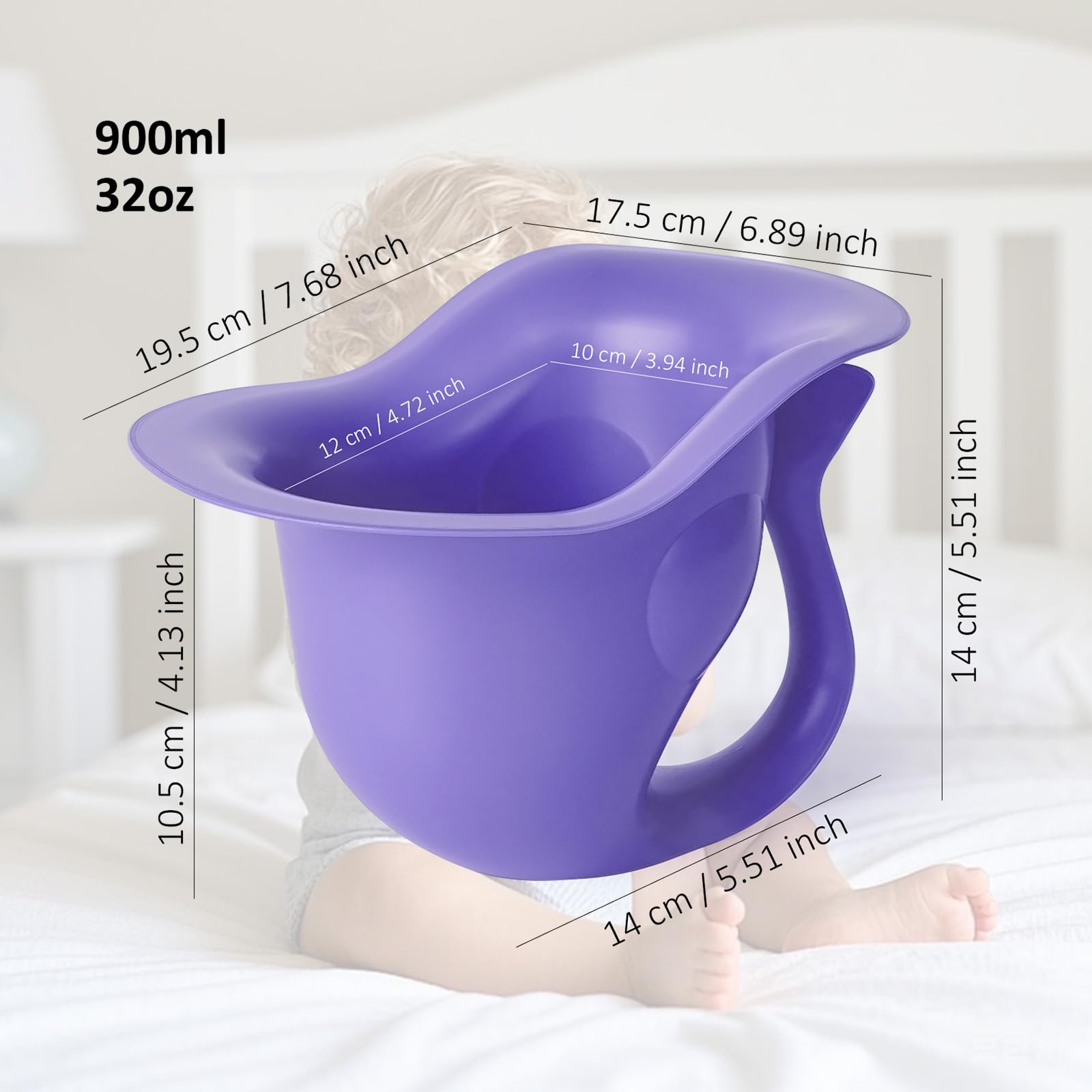 Newborn Baby Potty Trainer, Cute Fish Shape Portable Potty for Infant Potty Training, Diaper Free Use Indoor & Outdoor - 4