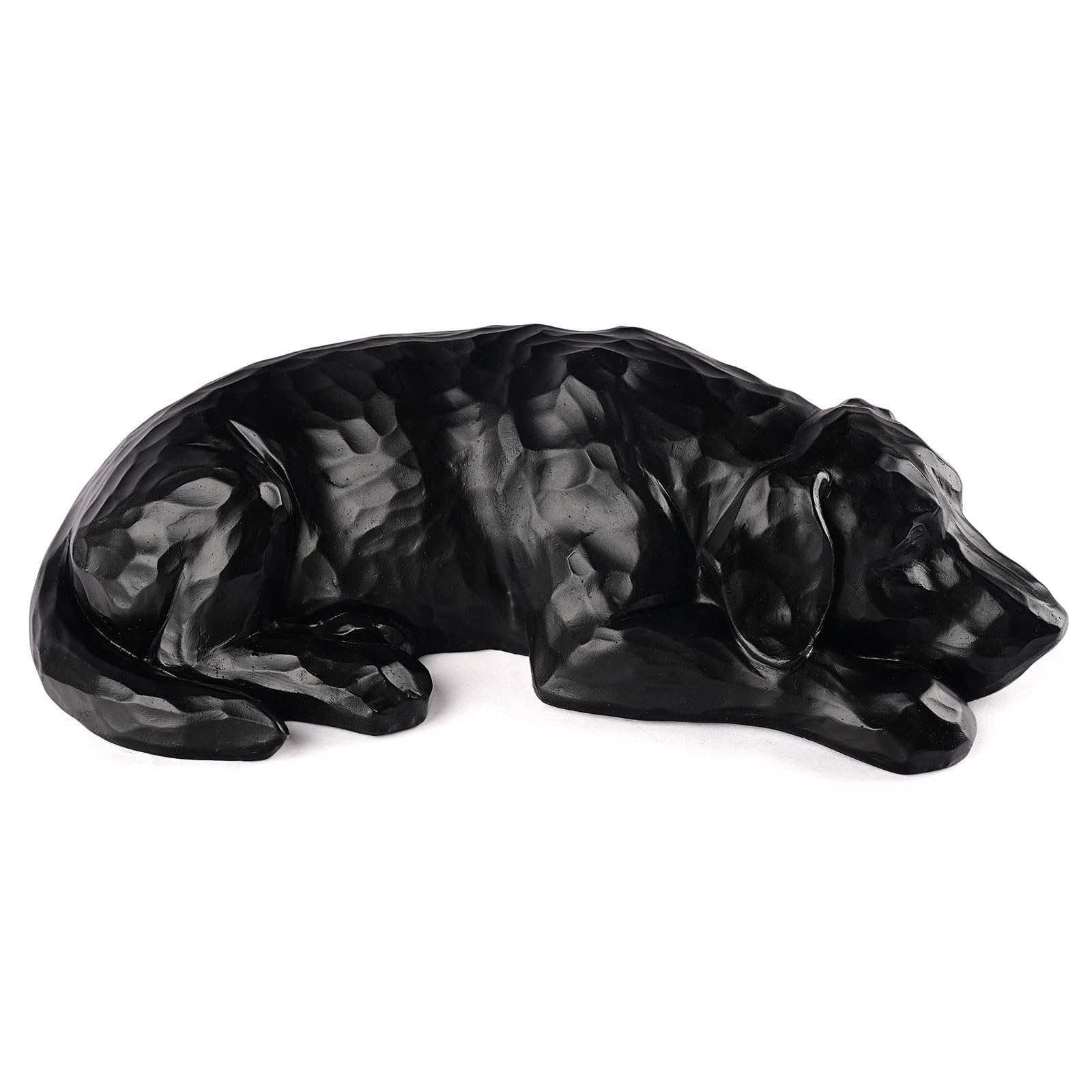 Regalo commemorativo per cani - Urna per ceneri in resina scolpita, regalo di simpatia per la perdita di un cane, ricordo commemorativo per animali domestici (Nero)