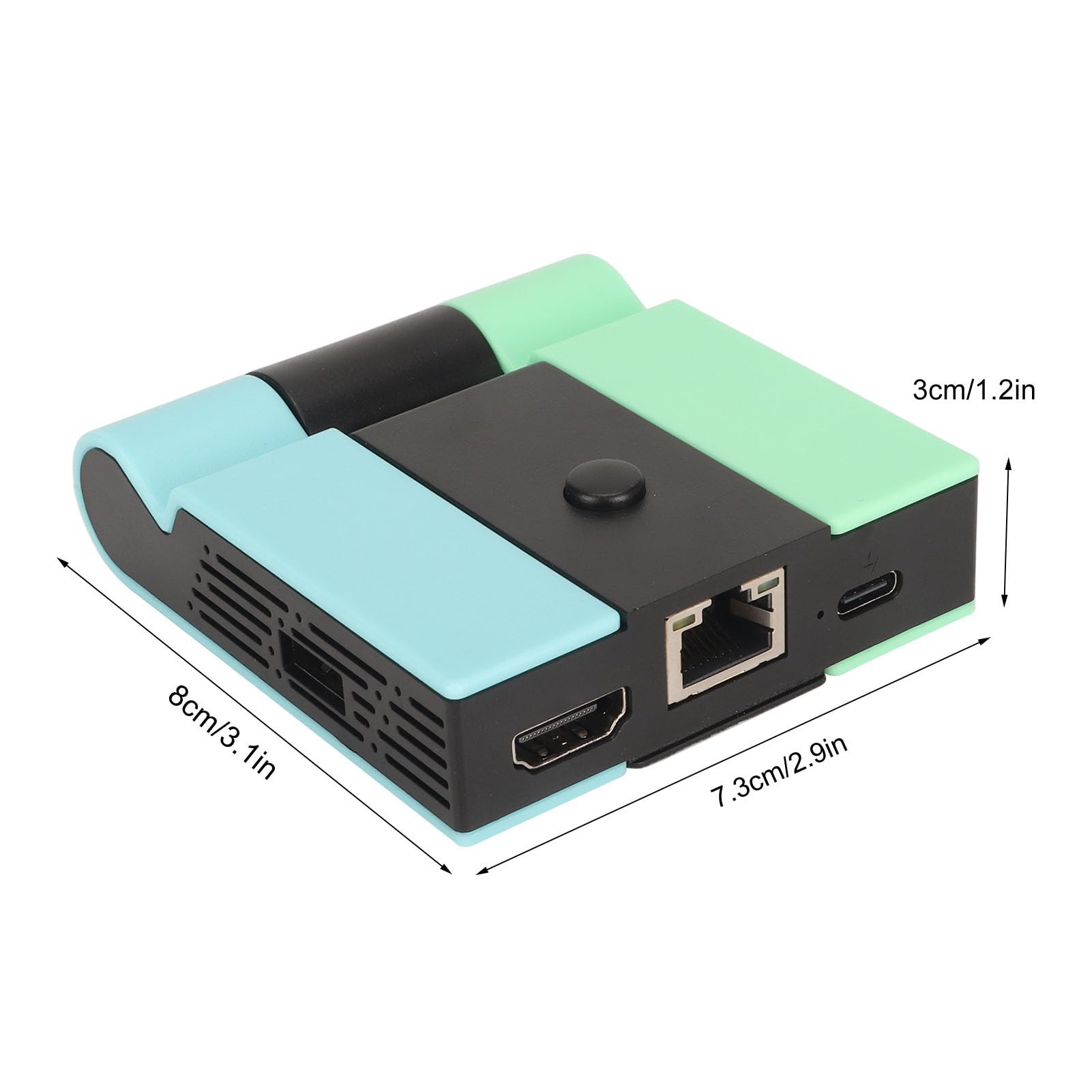 Adattatore per supporto TV HDMI portatile, dock TV per Nintendo Switch/interruttore OLED, con adattatore porta USB 3.0 extra (blu verde)
