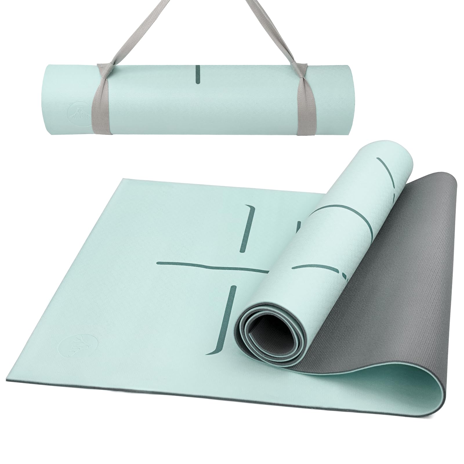 (Similar)Thick Yoga Mat - Non Slip Yoga Mat with Alignment Mark, Anti-Tear Exercise & Fitness Mat for Yoga, Pilates & Floor Workouts, Carry Strap Included