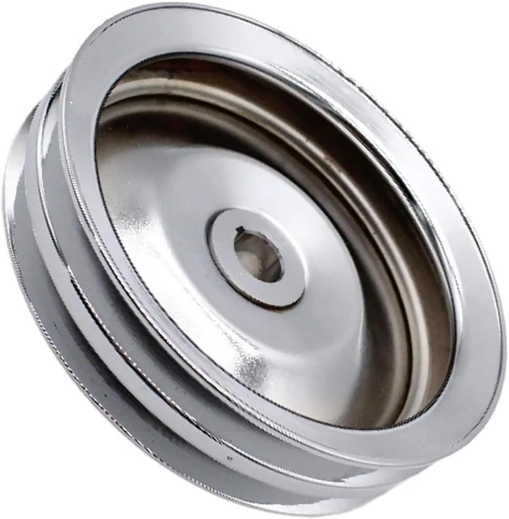 Double Groove Power Steering Pump Pulley Key Way Resistant Car Accessories