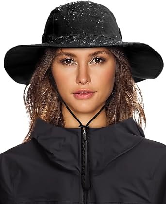 Womens Winter Waterproof Bucket Hat Warm Fleece Lined Rain Hat UPF50+ Mens Outdoor Adventure Research Hiking Safari Cap