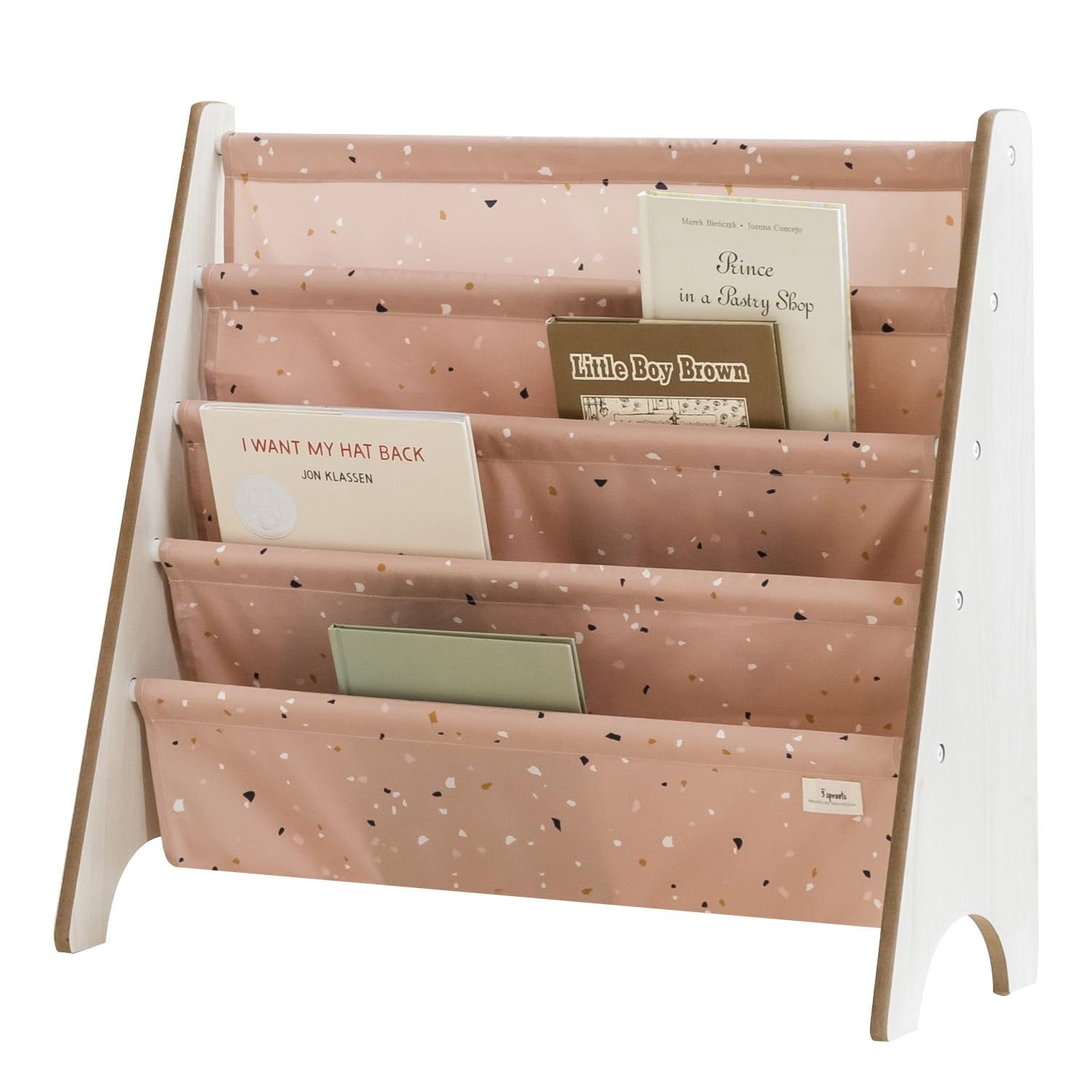 3 Sprouts - Estantería Infantil - Librería Montessori para Niños, Organizador de Libros y Juguetes - Terrazo Arcilla