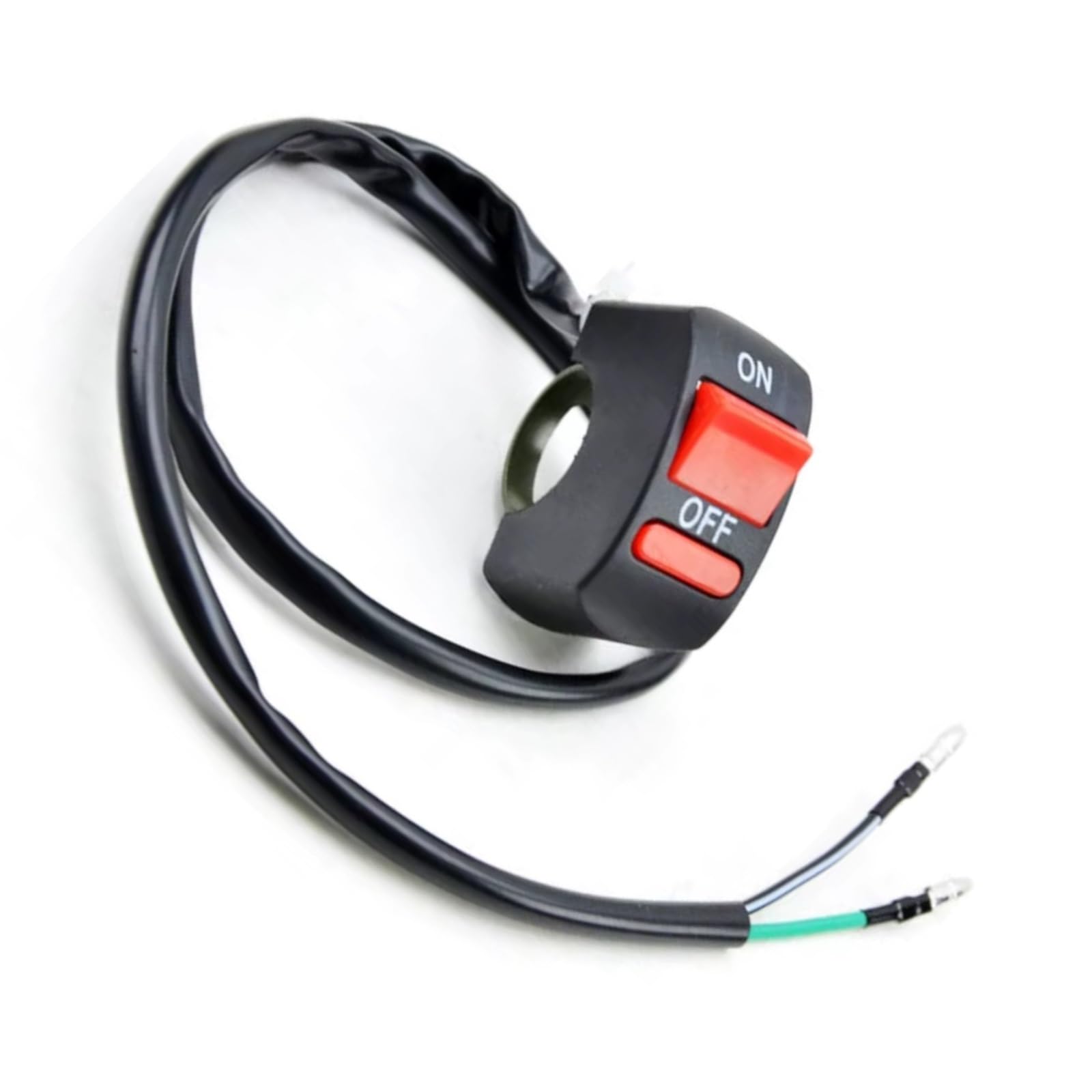 Interruptor Intermitente De Manillar De Motocicleta Para Bicicleta Universal ATV DC12V/10A Botón De Encendido Y Apagado De Luz De Motocicleta Negra motocicleta Luces Interruptor
