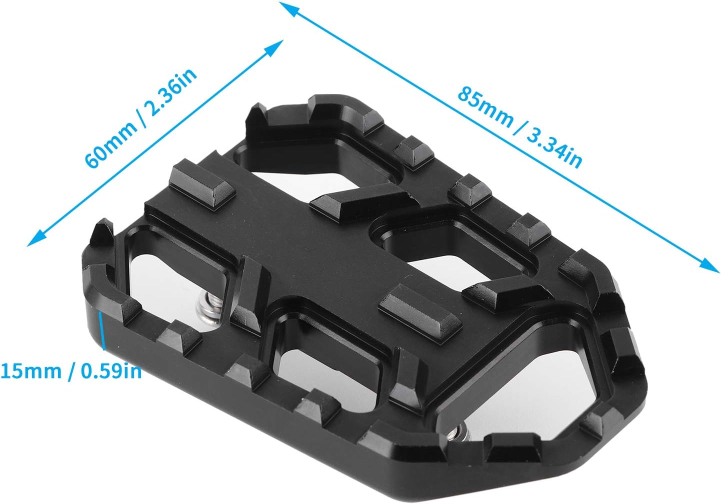 Motorcycle Foot Pegs Footpegs Footrests Foot Pedals Rests Wide Footrest CNC Aluminum Alloy Pedals Fit FordL650 DL1000 VSTROM (black)