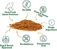 Vista 2 de Lucky Premium - Gránulos de batata para perros, hechos con batata real, condimento de comida para perros para añadir sabor a cada comida (7 onzas)
