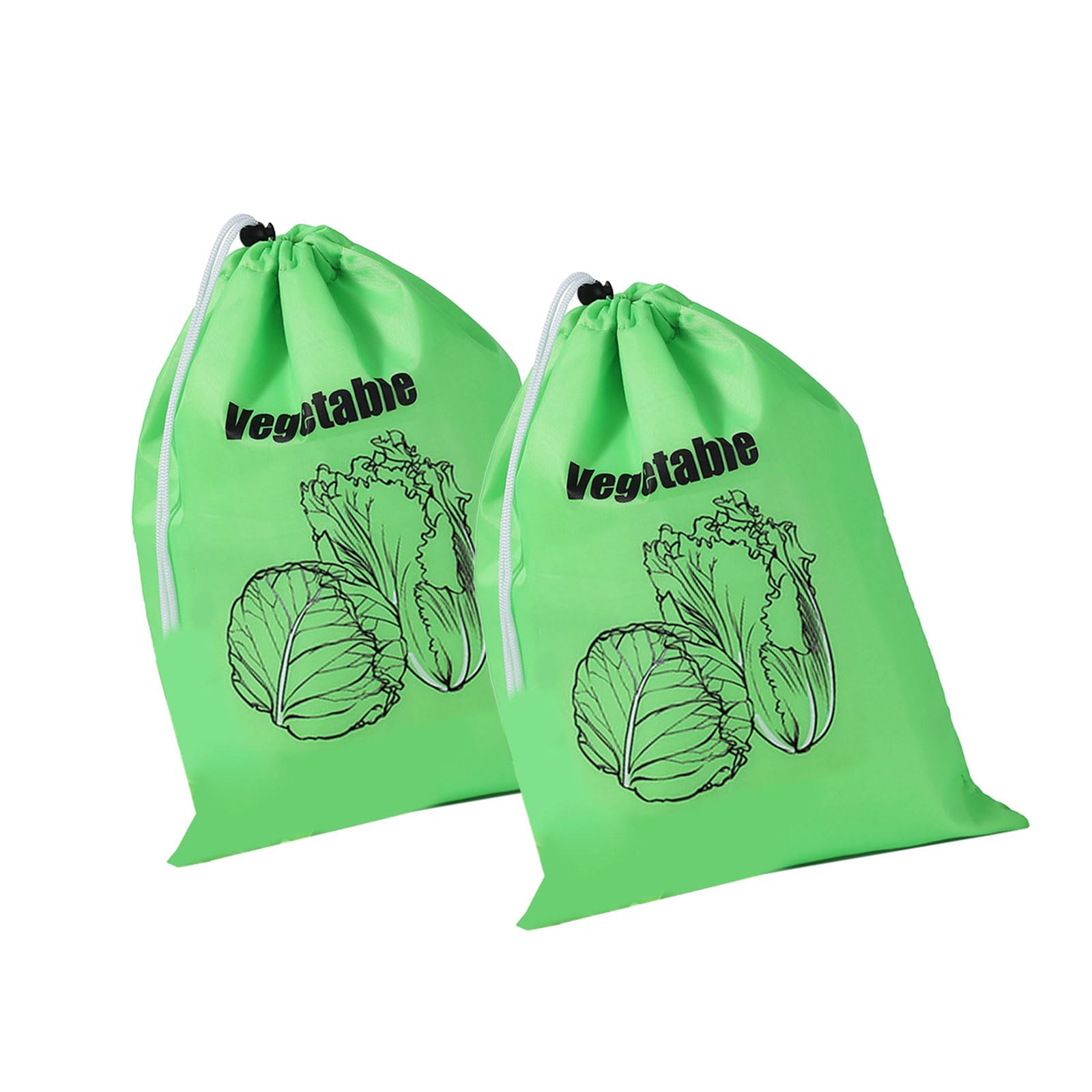 Xioang Green Food Grade Thermal Insulation Bag Leakproof Drawcord Designs For Groceries Meals Prep Organization Thermal Vegetable Fruit Storage Bag