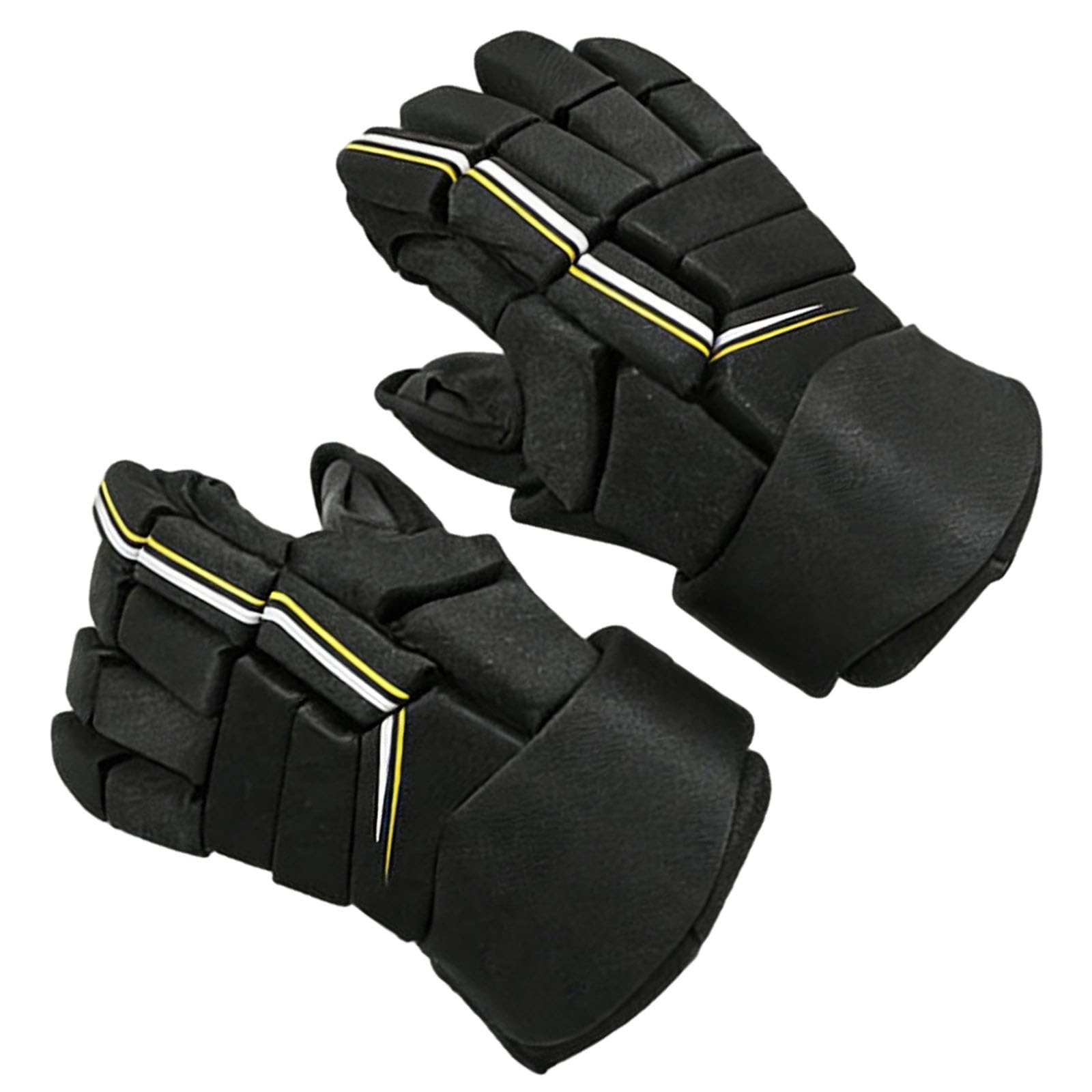 Gants de Hockey sur Glace pour Jeunes, 10 pouces/25,4 cm, Mousse Haute densité, Protection des Poignets, Doigts Flexibles, Paume Respirante, imperméables, Glace, Roller et Gazon