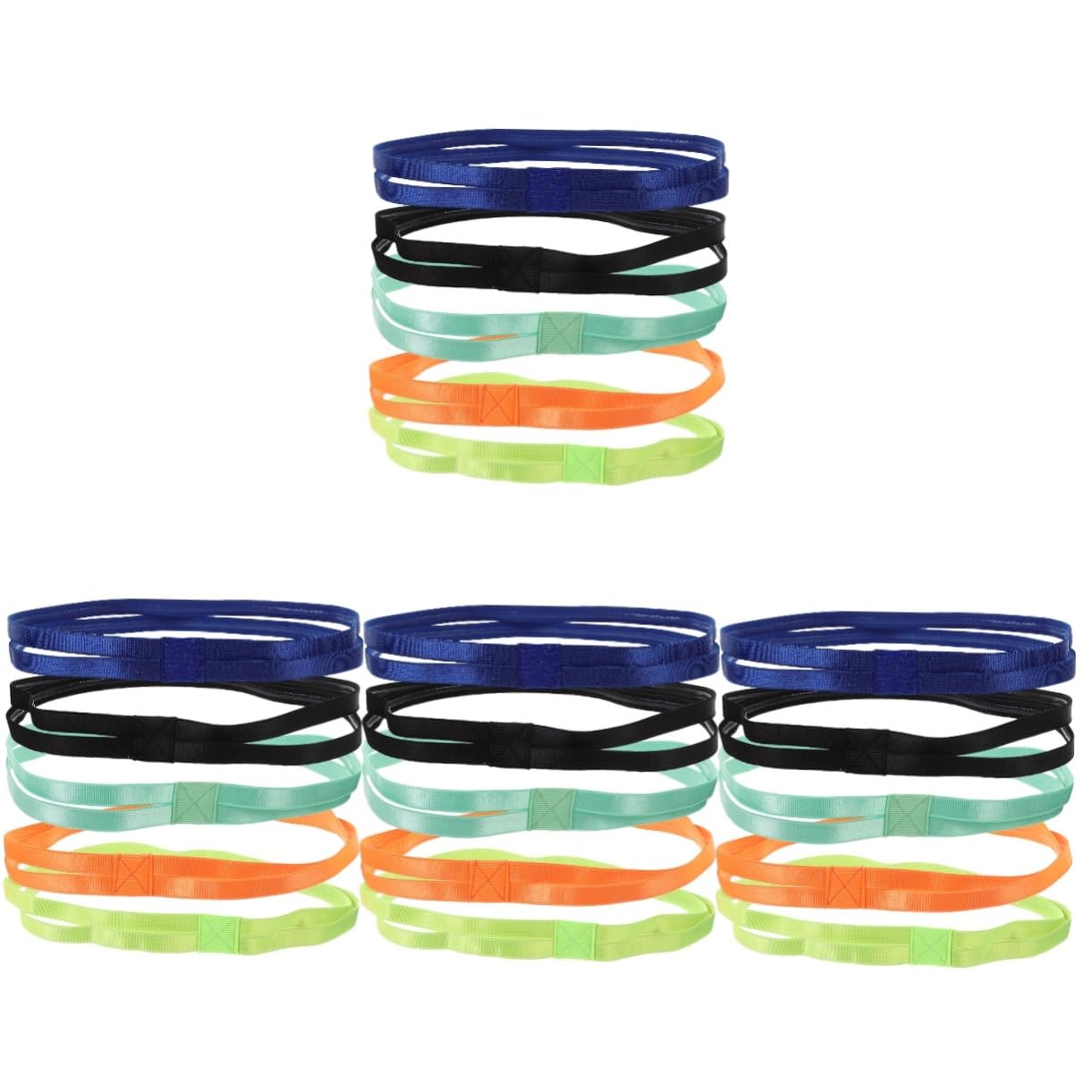 Toyvian Bandas Antideslizantes De Yoga Accesorios De Deporte Unisex Bandas De Sudor Elásticas Colores Vibrantes Ejercicio