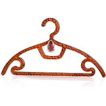 Amber Textured Clothes Hanger with Magnetic Plant Aromatherapy - 5pcs Decorative Wardrobe Organizer, Non-Slip Design for Shirts, Dresses, Coats 5PCS