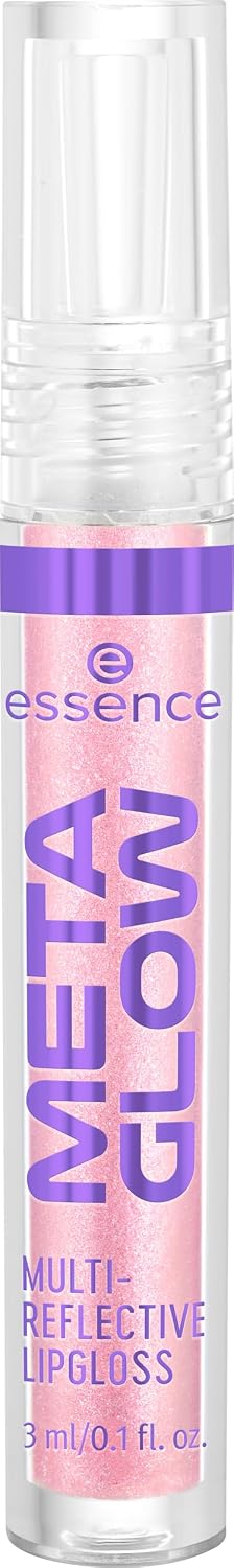 essence | Meta Glow Multi-Reflective Lip Gloss | Iridescent Shimmer, Holographic, Non-Sticky & Comfortable | Vegan & Cruelty Free (02 | Digital Pink) image 2