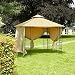 Produktbild greemotion Pavillon Genf beige, Partyzelt inkl. vier Seitenwände, Gartenpavillon mit wasserabweisendem Dachbezug aus Polyester (180g/m²) mit PA Beschichtung, Maße ca. 300 x 300 x 280 cm