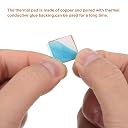 ART IFACT 6 Pieces of 15X15X1mm Thermal Heatsink Copper Pad/Shim, 1 mm Thick Pad with Thermal Conductive Adhesive Tape for Desktop Computer GPU CPU RAM Cooling Patch 6 Set gallery image