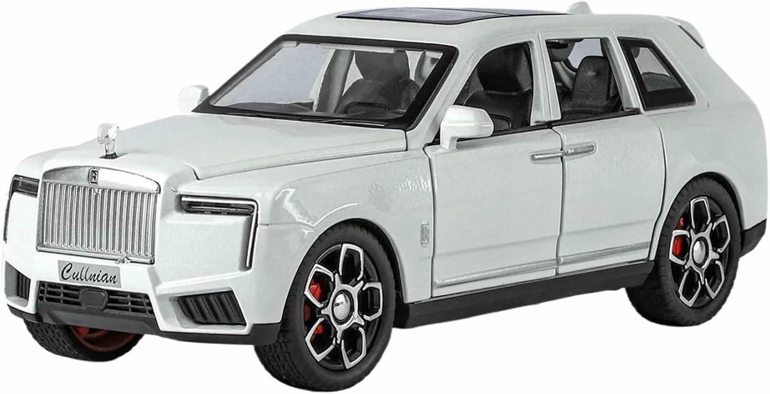 Deaver White Diecast 1: 32 For Rolls-Royce For Cullinan Scale Alloy Car Models Realistic Pre-Built Finished Vehicle Model Display(White)