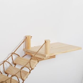 Amazon | aleawol キャットウォーク 木製 100cm 吊り橋 猫 壁掛け