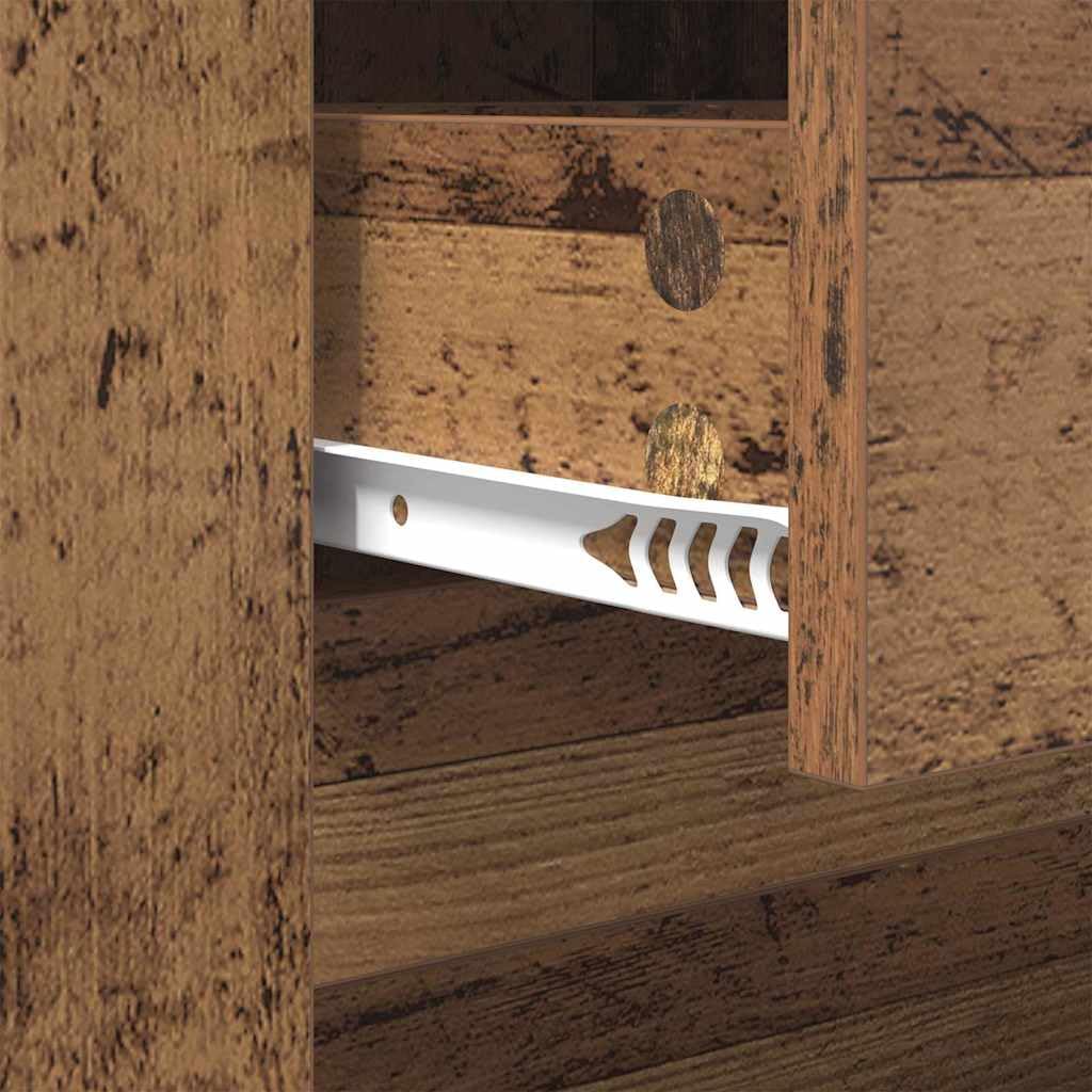Mesa de centro de madera vieja 102 x 44,5 x 50 cm de material de madera con cajón y estante, diseño moderno para salón, resistente y ahorra espacio, para sofá y balcón