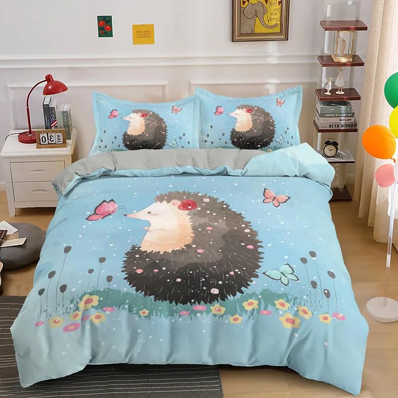 Housse de couette 140x200 hérisson pour une chambre d'enfant douillette