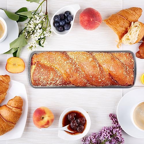 Coloch CO-LONGLOAFPAN-4P10IN-GREY 4 Pack Metal Long Bread Loaf Pan, 10.8 X 3.7 Inch Carbon Steel Non-Stick Toast Pan Tins Bakeware Bread Baking Pan thumb #5