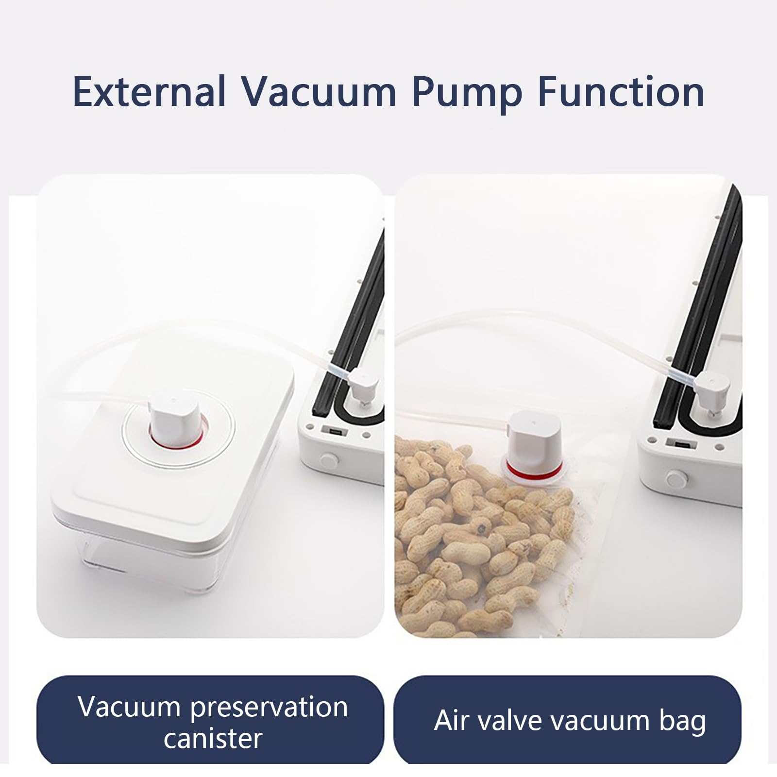 Powerful Vacuum Sealer Machine, Detachable & External Suction for Food Preservation, Compact for Dry/Wet Foods, Kitchen Storage Solution