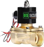 US Solid 1" Brass Electric Solenoid Valve 24VAC Normally Closed VITON - Fuel Air Gas Non-Potable Water Control