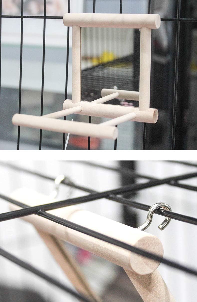 Lyfreen 33.8" Iron Bird Cage with Play Top Rolling Stand,Bird Toys,Breeding Box,Bird Bath,Bird Feeder Suitable for Budgerigar,Parakeet,Conure, Cockatiel,Finches and Medium Small Birds White