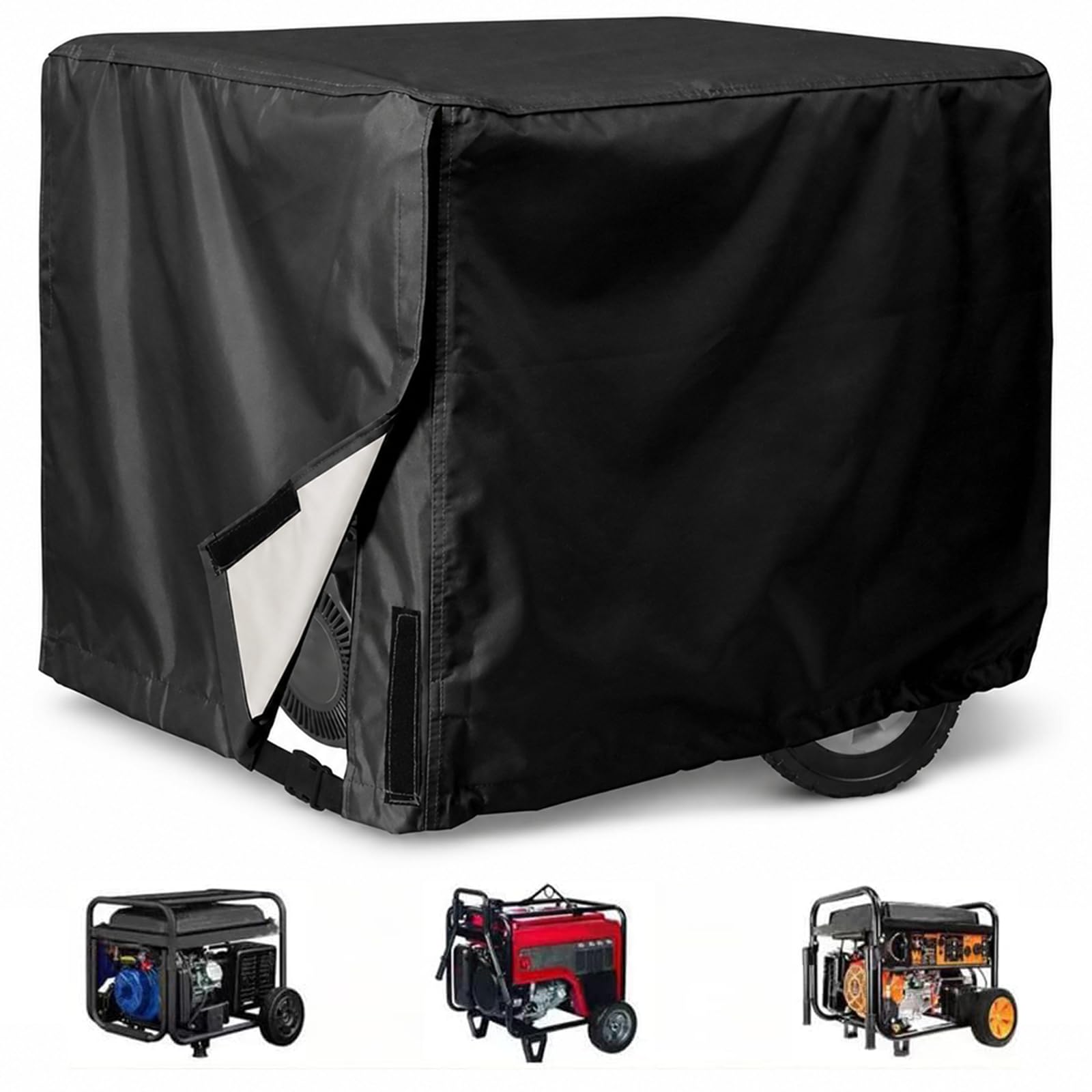 Funda para Generador Impermeable para Lifan Power USA 7000iER 2019 2020 2021 2022, 210D Oxford Cubierta Protectora para Exteriores, Resistente a UV y Polvo,A/Black