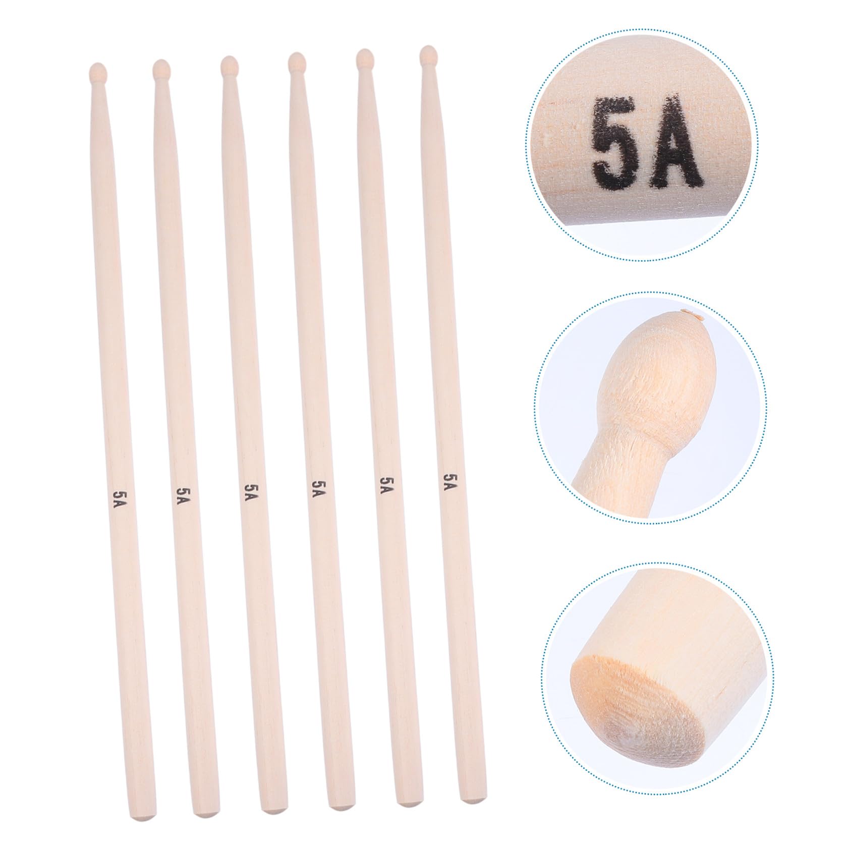 ifundom 20pezzi Bacchette Per Batteria Legno Di Acero Professionali Strumenti Musicali Resistenti e Facili Da Impugnare