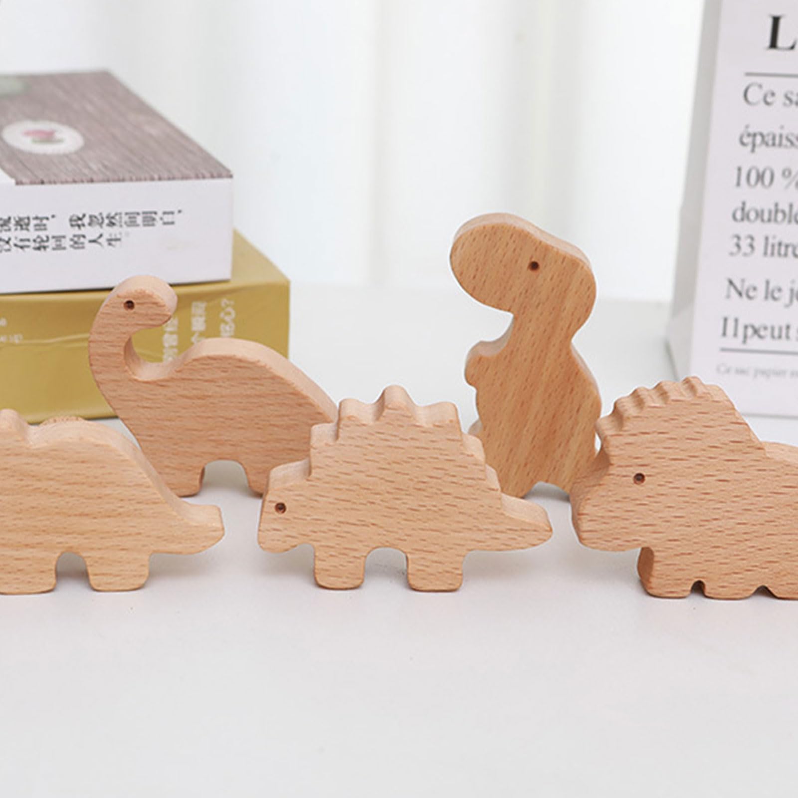 Pomo de madera para armario, con forma de dinosaurio, para gabinete, cajón, armario, manija decorativa para habitación de niñas y niños