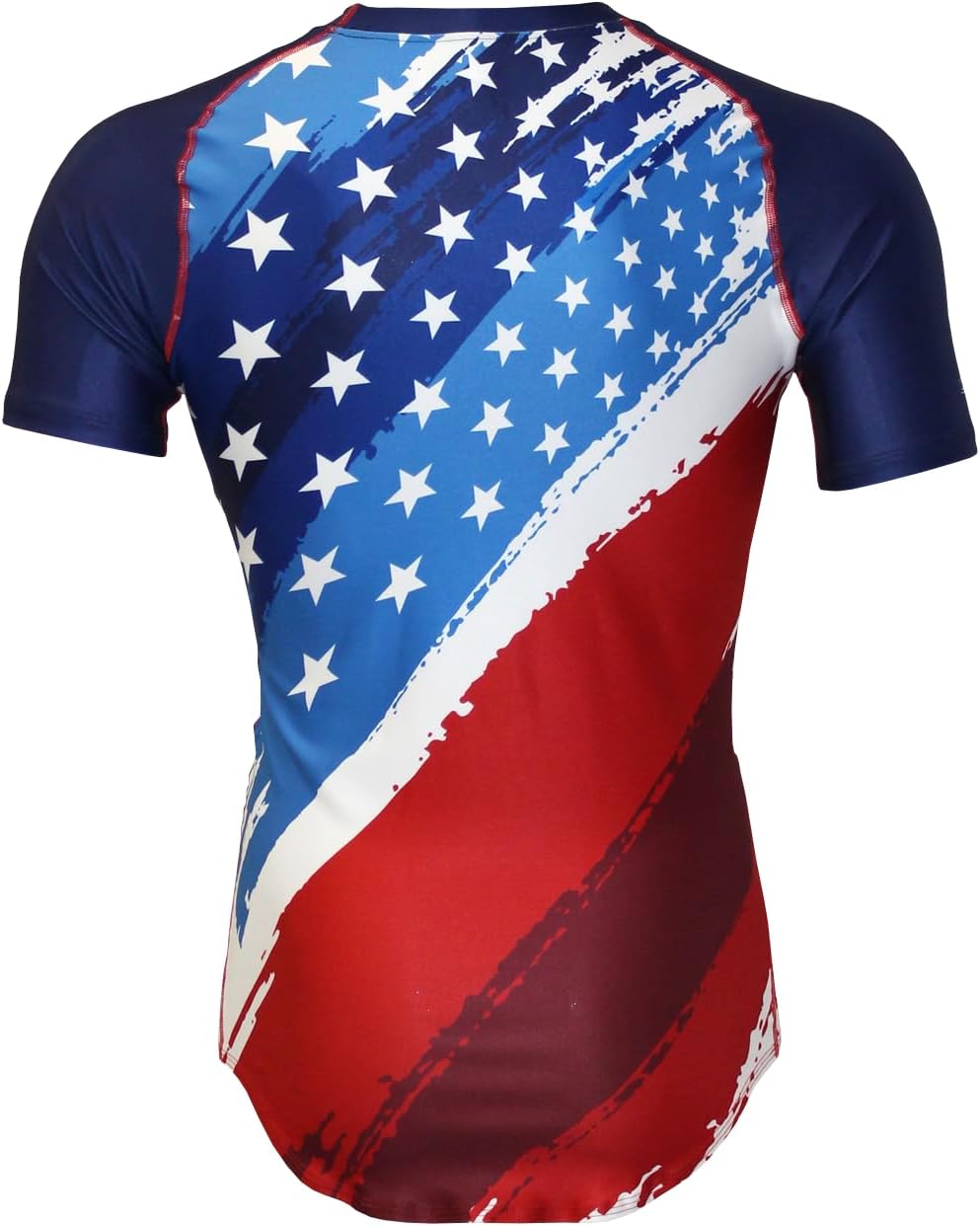 Matman USA The U.S.A. Pledge Unisex MMA Wrestling Short Sleeve Rash Guard Compression Shirt (US, Alpha, 4X-Small, Regular, Regular, Multicolor)