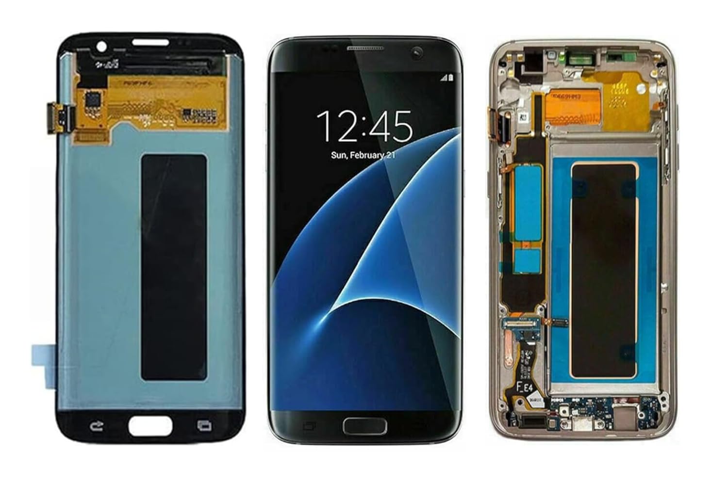 Original Super AMOLED S7 Edge LCD for Samsung Galaxy S7 Edge G935U G935 G935F G935P G935R4 G935T G935V G935W G935FD Display Touch Screen Digitizer (with Black Frame+Tools)