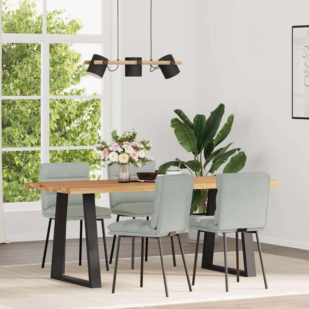 Chaises de salle à manger de jardin Homgoday en velours gris pour sublimer votre terrasse