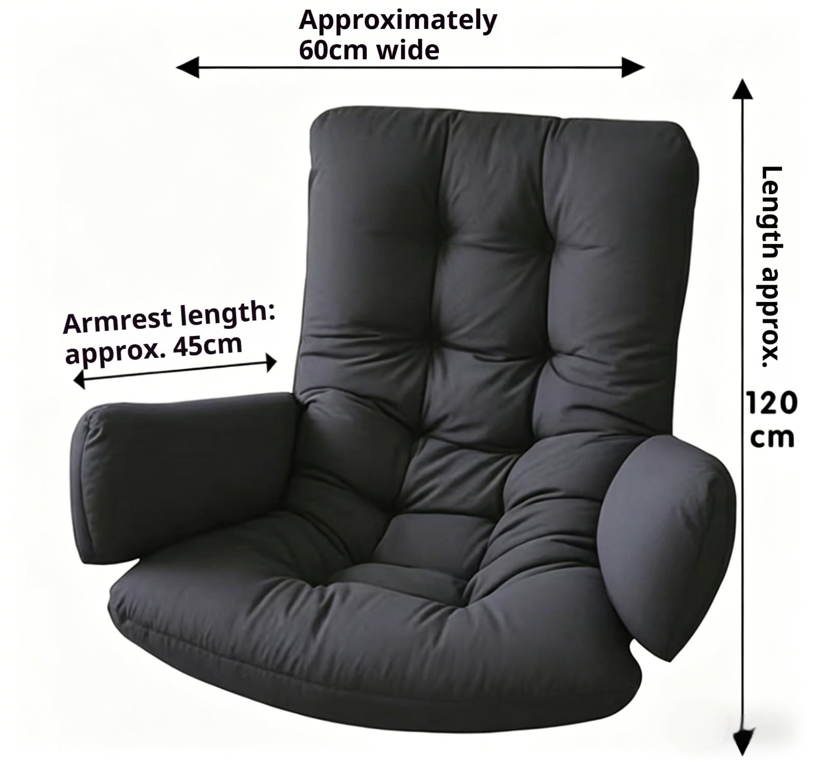 Genérico Cojín para Silla Colgante, Cojines Colgantes para Silla, Impermeable, Grueso, cojín de Repuesto para Silla de Hamaca, Cojines de Asiento de jardín para Columpios Colgantes (Solo Almohadilla)