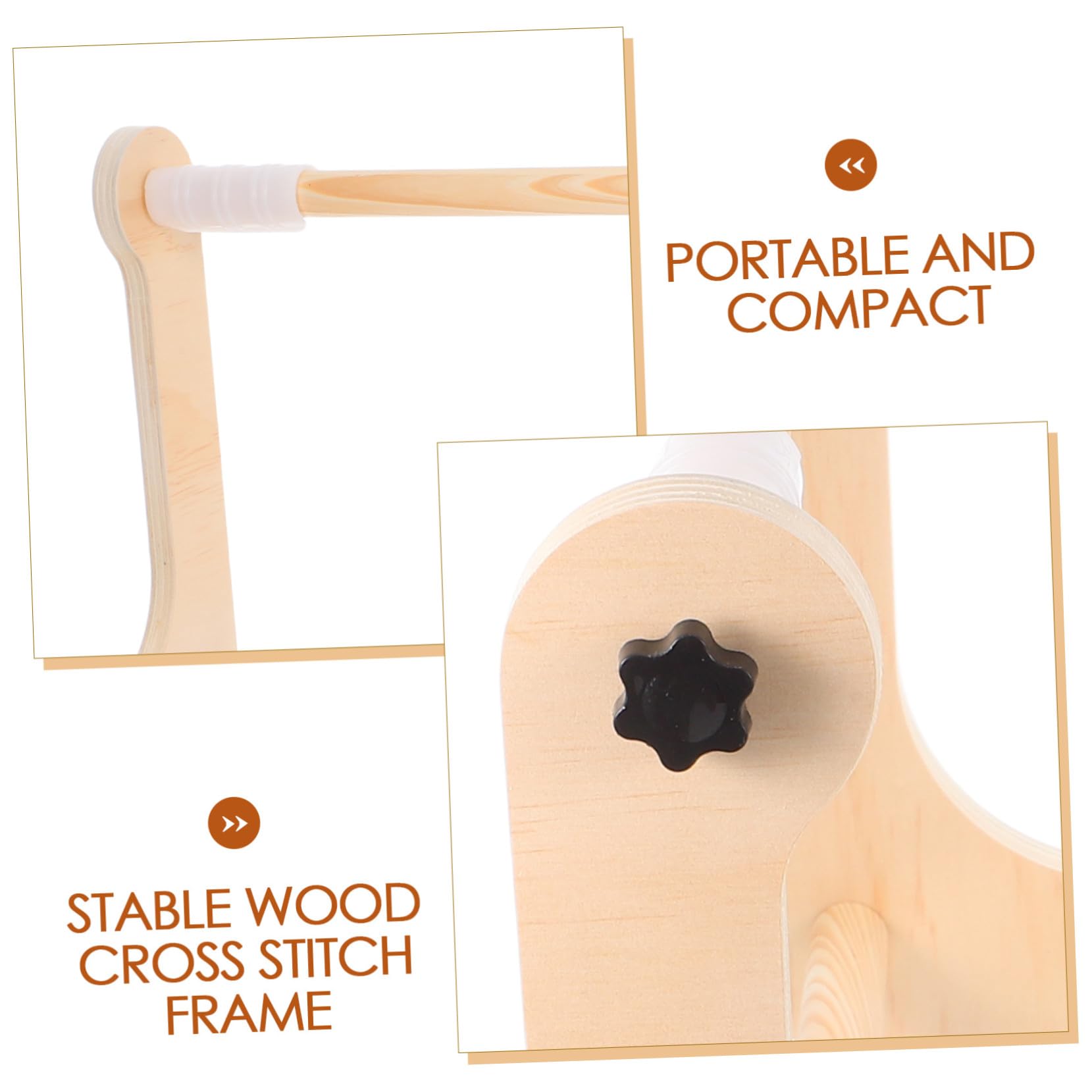 DOITOOL Bastidor De Punto De Cruz Ajustable Madera Para Bordado Manos Libres Para Manualidades Mesa o Regazo Para Diy Tejer