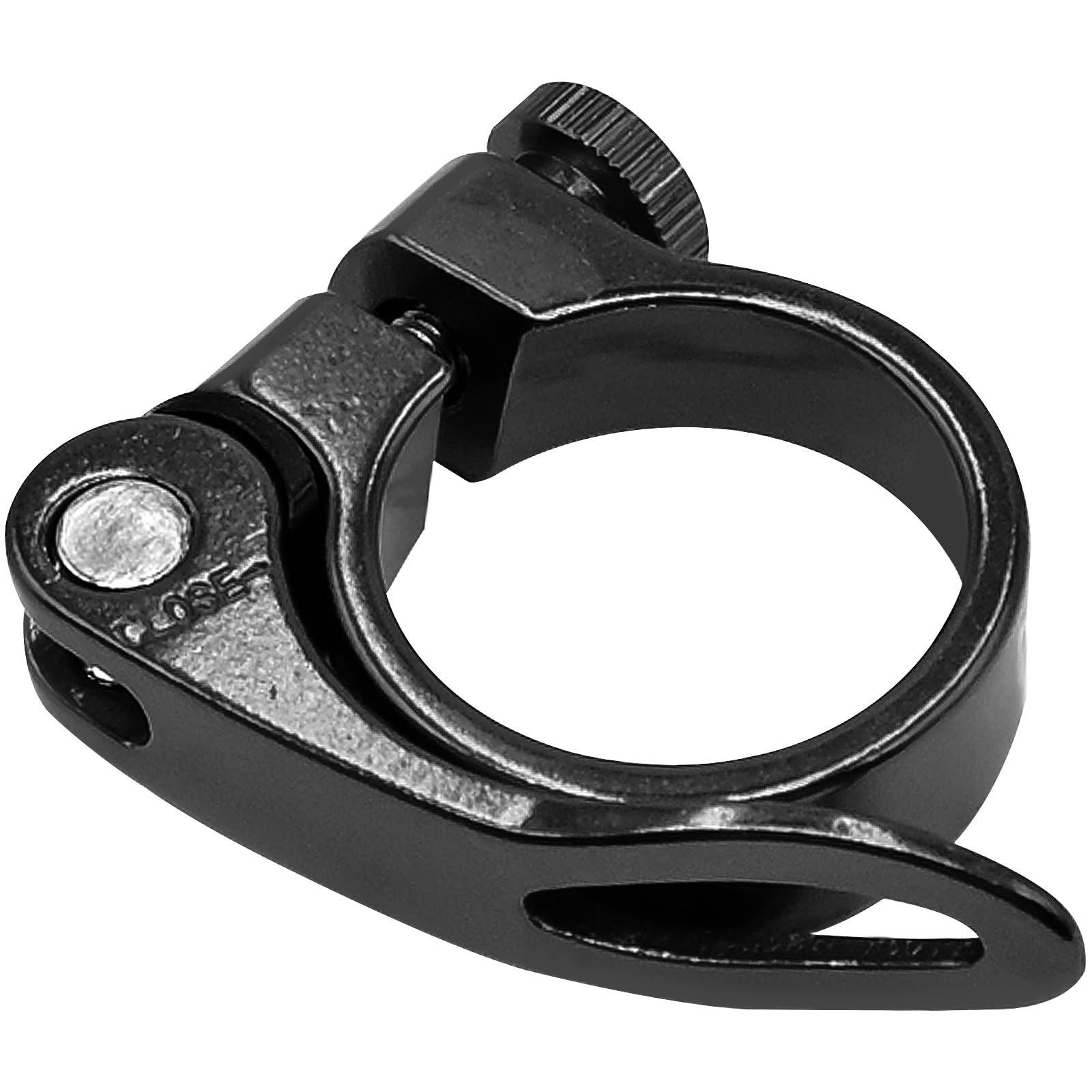 LICQIC 34.9 mm bike Seat Post Clamp, Quick Release Seat Post for MTB, Road, and Casual Bike (Black)