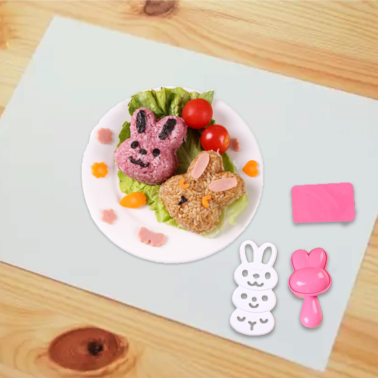 Vastsea 2 Pezzi di Sushi Stampo, Sushi Mold Stampi, Stampo per Palline di Riso, per Realizzare Polpette di riso Cartoon di Diverse Forme, Adatte a una varietà di Ingredienti
