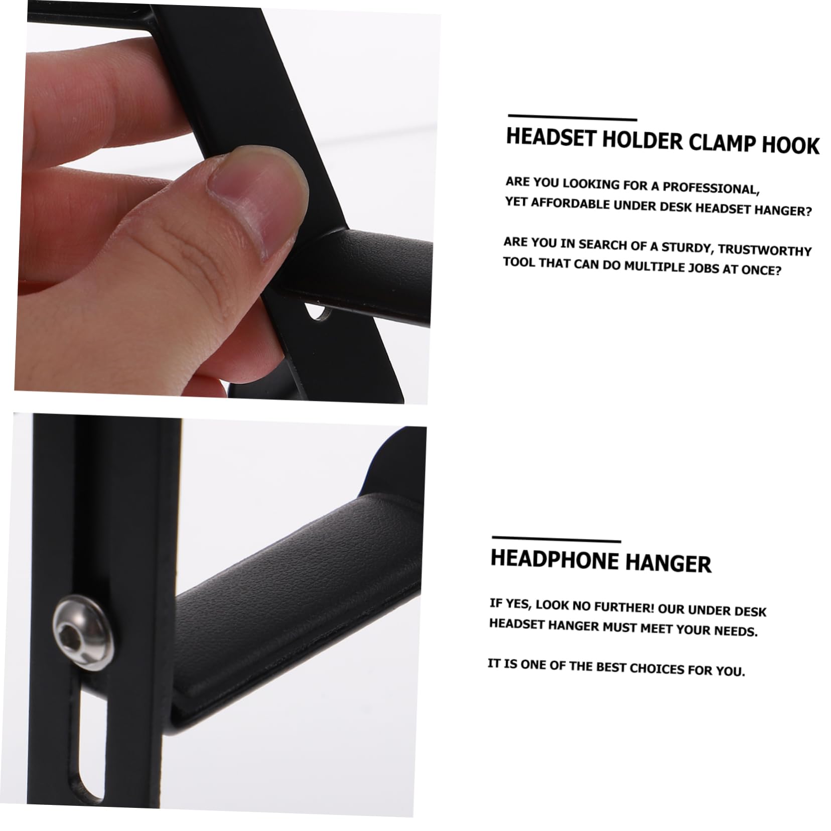 UKCOCO 3 Piezas Colgador De Auriculares Organizador De Auriculares Gancho De Almacenamiento De Auriculares Soporte para Colgar Auriculares Aleación Montado En La Pared Marco De La Mesa