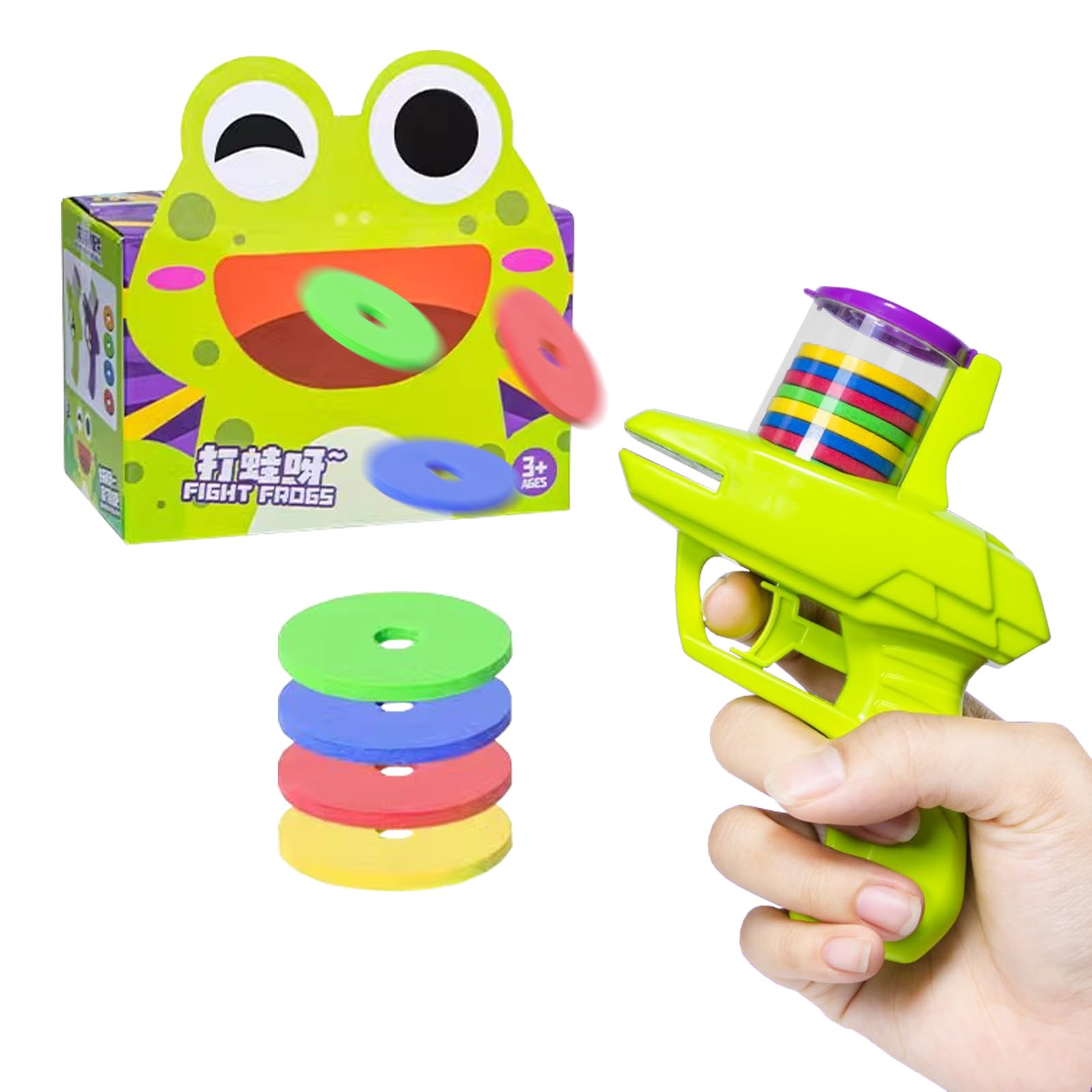 YZZT Monkey Foam Disc Launcher for Kids Age 3+, Flying Skeet Shooter with Monkey-Shaped Target