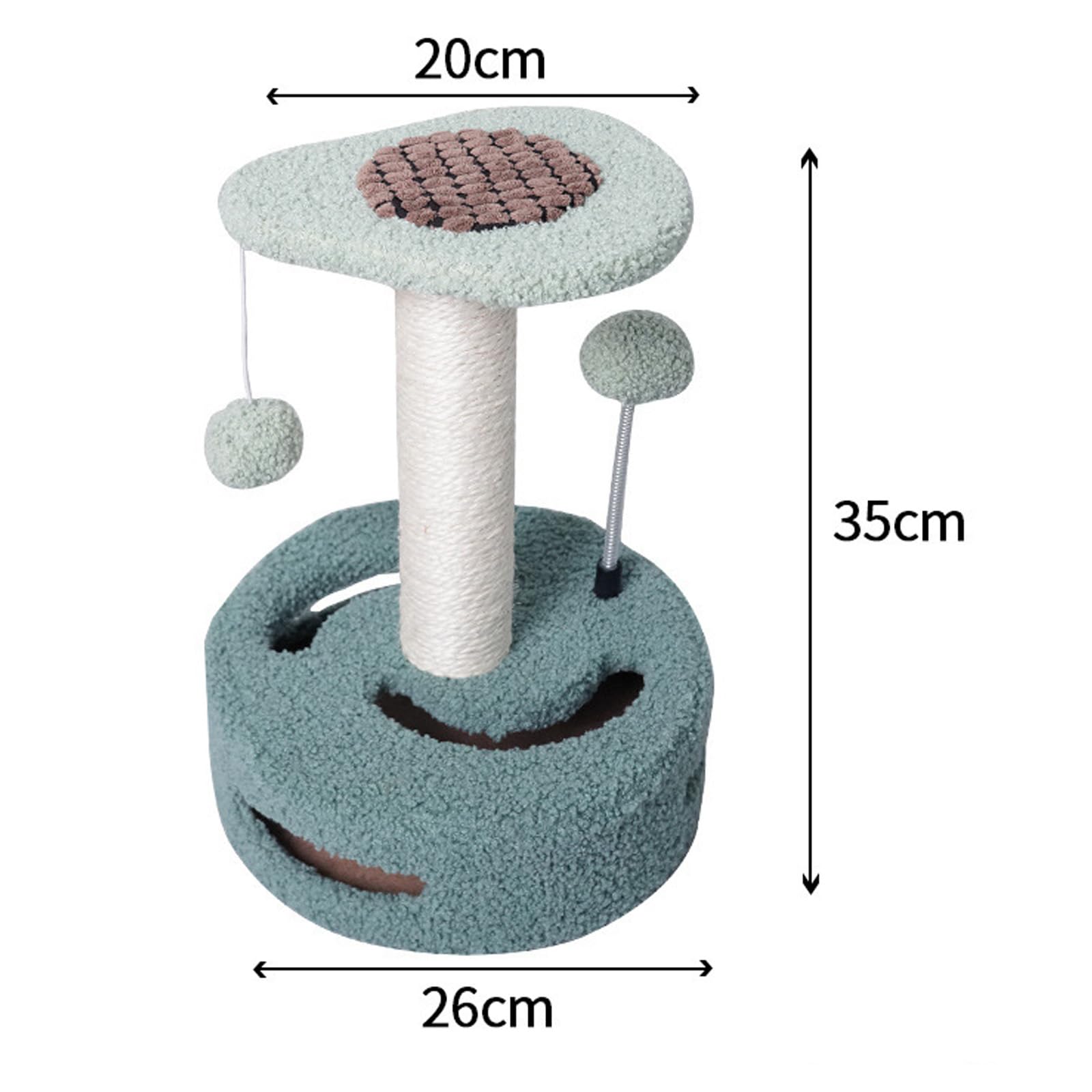 Árbol para Gatos, Torre para Gatos con Postes Rascadores Cubiertos De Sisal, Condominio para Gatos con Divertidos Juguetes para Gatos Y Manta Suave, Adecuado para Espacios Pequeños,E
