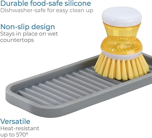 Miniatura 4 de InterDesign protector divisor de silicona para fregadero, trasparente