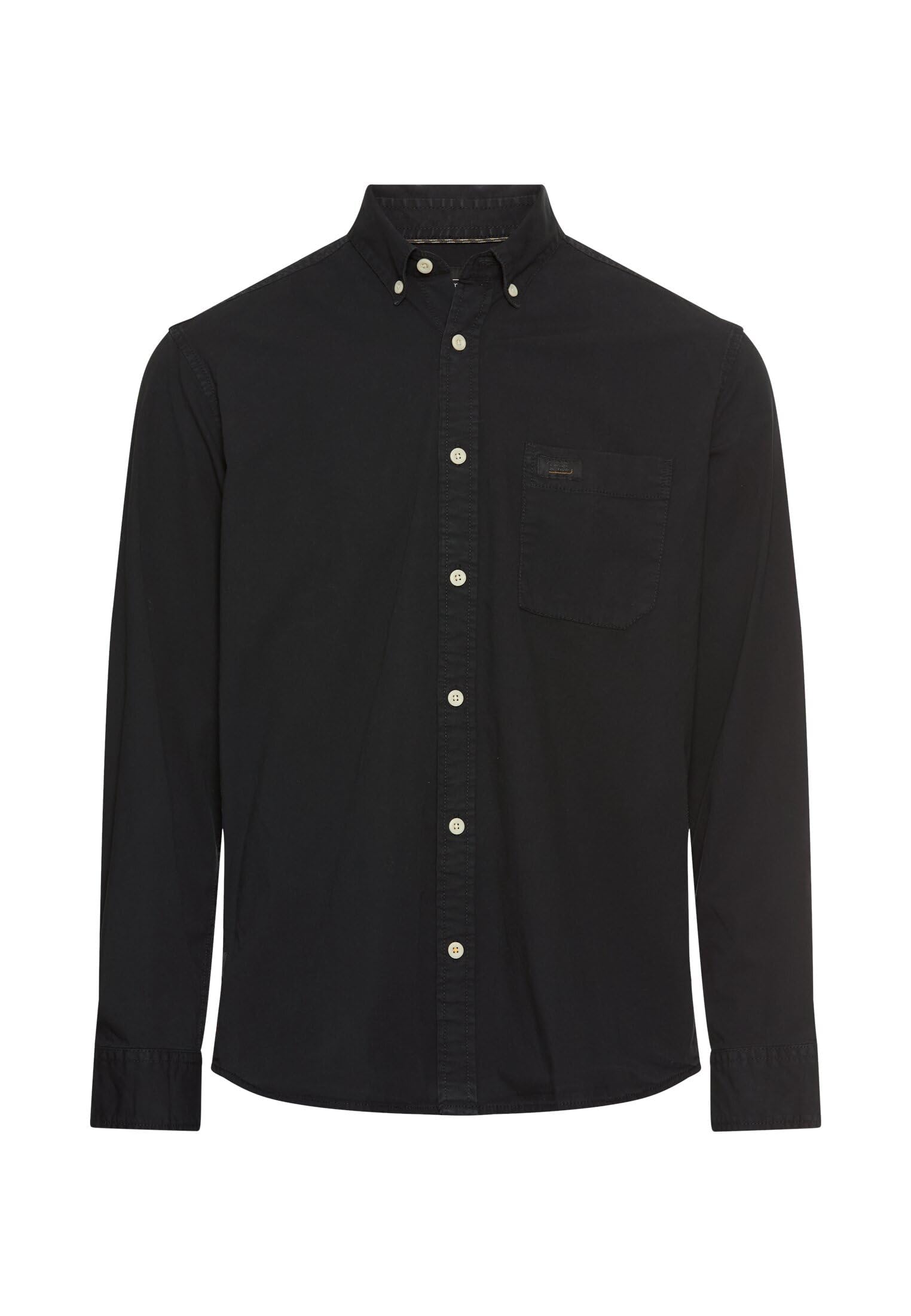 camel active Herren Langarmhemd mit Button-Down Kragen