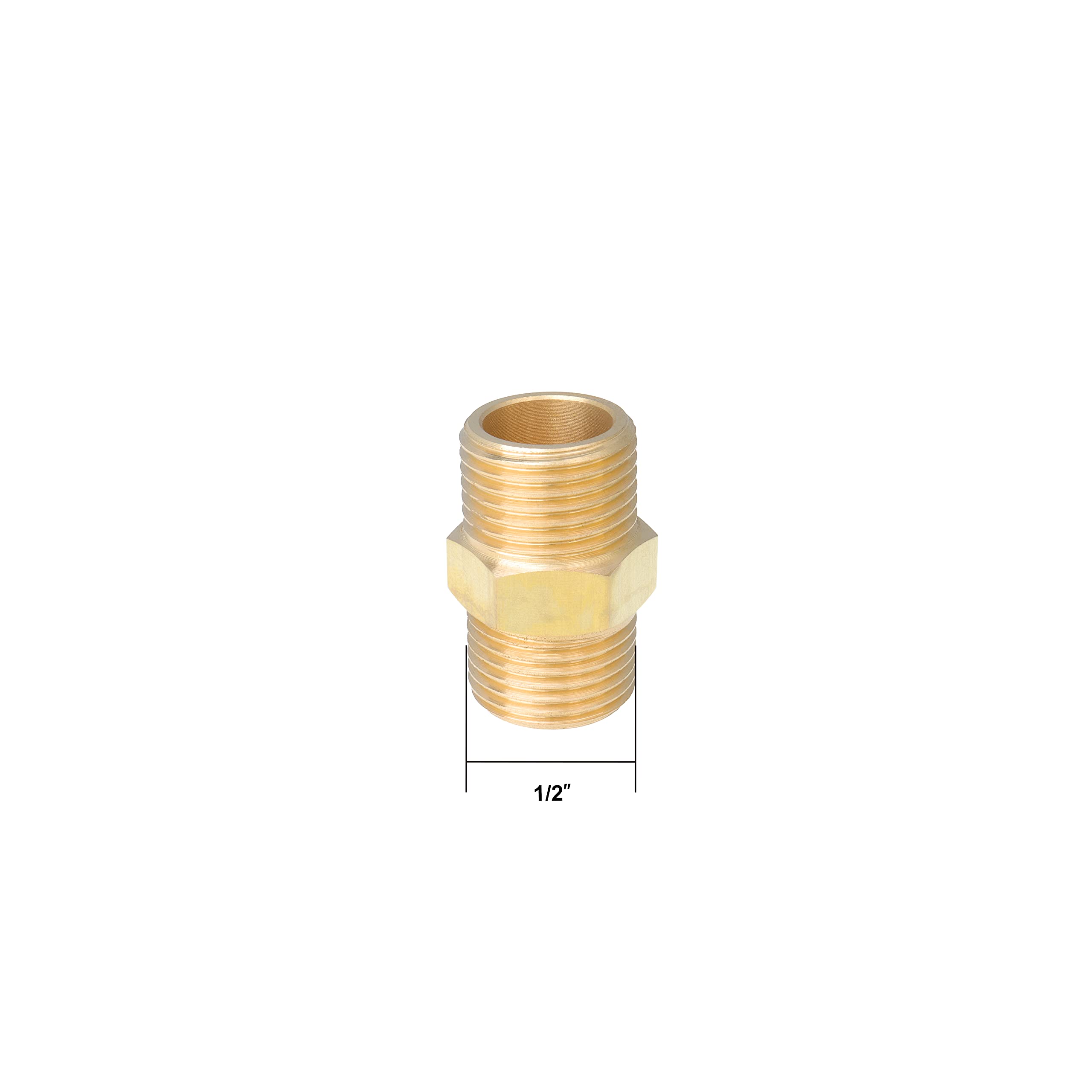 LTWFITTING Kit d'assortiment de 37 raccords hexagonaux en laiton BSPT mâle 1/8" 1/2" 3/4"