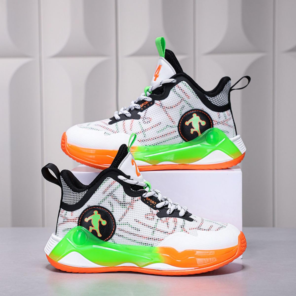 Chaussures de Basket-Ball pour Garçons et Filles - Chaussures de Sport et de Course à Pied