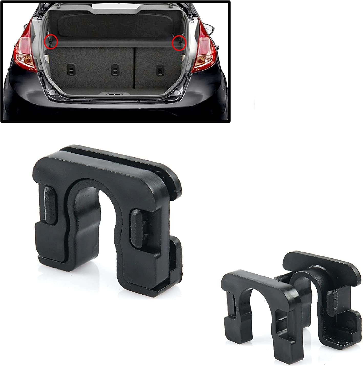ROBUST 2X REAR PARCEL SHELF FASTENING BRACKET CLIP FOR FORD FOCUS