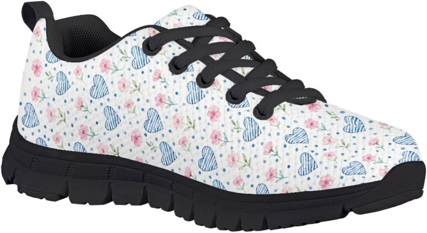 Funnydude Cute Print Boys Walking Shoes Casual Tennis Shoes Lightweight Breathable Sneakers