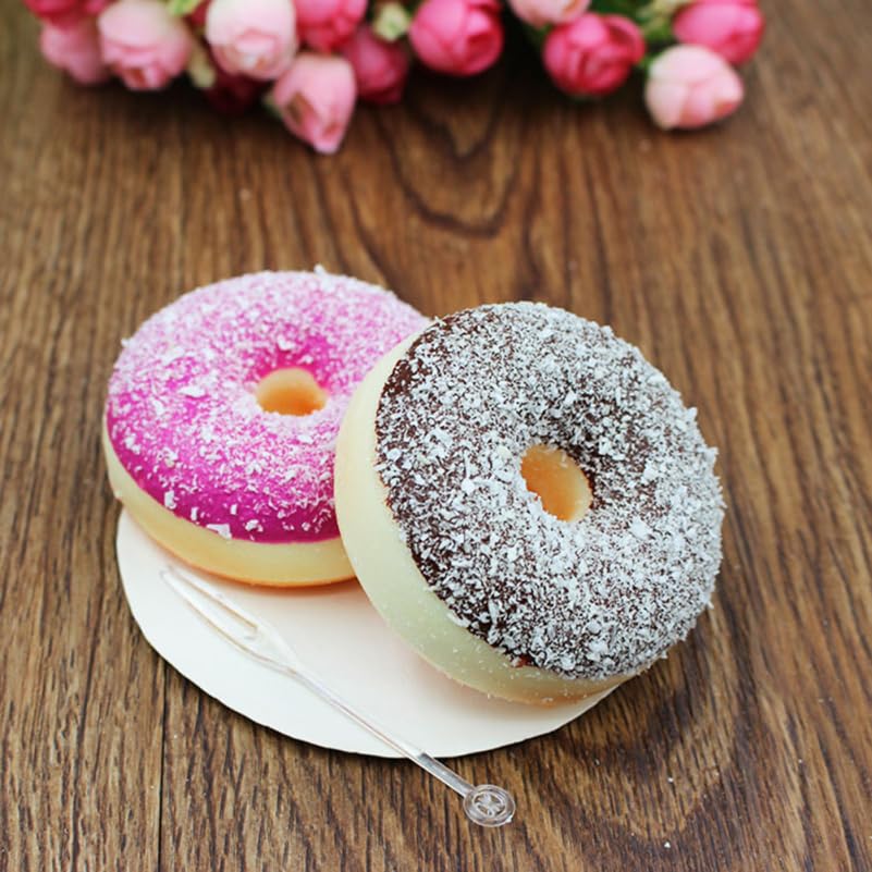 BESTonZON Gâteau Factice PU Simulé Modèle De Donut Fruits pour Décoration De Cuisine Et Accessoires De Photographie Gâteau Artificiel Réaliste