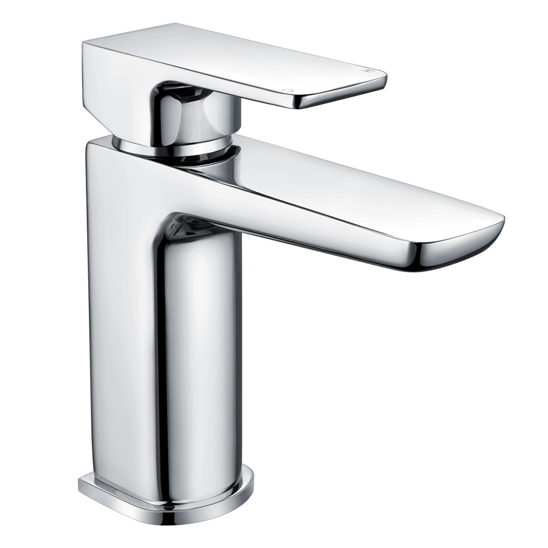 KINGBATH™ Single Lever Mono Basin Mixer Tap with Click Clack Sprung Waste Bathroom Sink Hot and Cold Faucet Solid Brass Modern Chrome Plated Easy to Fit/Install - Image 3