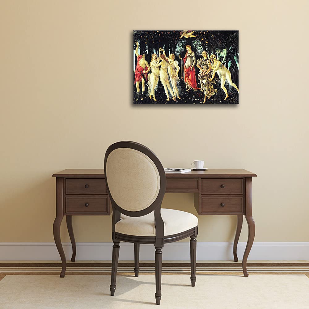 Legendarte - Cuadro Lienzo, Impresión Digital - La Primavera - Sandro Botticelli - Decoración Pared cm. 40x50