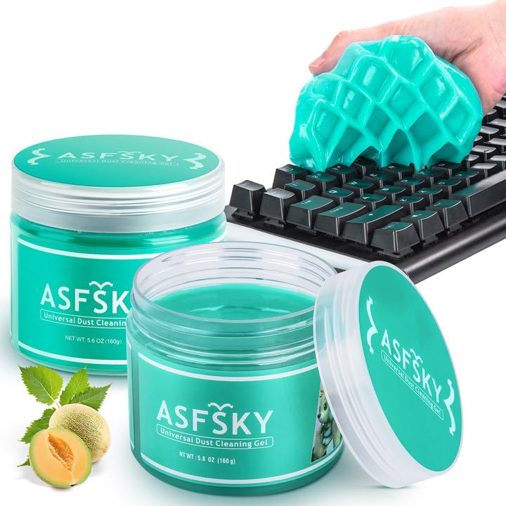 ASFSKY Auto Reinigungsgel Tastatur Schleim Reiniger für den Innenraum Auto Autoreinigung Staubreinigungsgel Universeller Staubreiniger für PC Tablet Laptop Tastaturen Auto (Dunkelgrün)