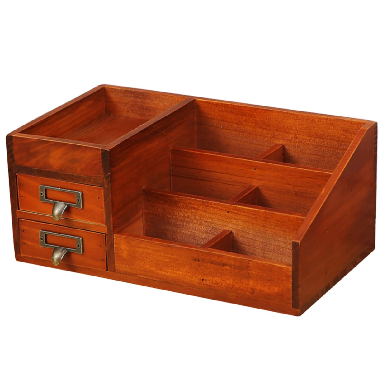 Zerodeko Sechsfacher Schreibtisch Organizer mit 2 Schubladen, Lagerbehälter